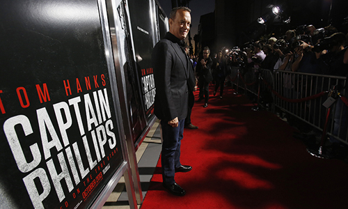 Том Хэнкс на премьере фильма "Капитан Филлипс" в Академии кинематографических искусств и наук.