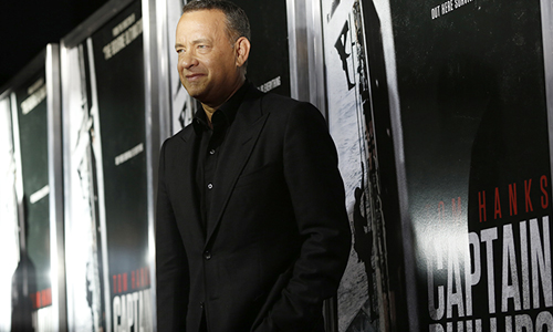 Актер Том Хэнкс на премьере фильма "Капитан Филлипс" в Академии кинематографических искусств и наук.