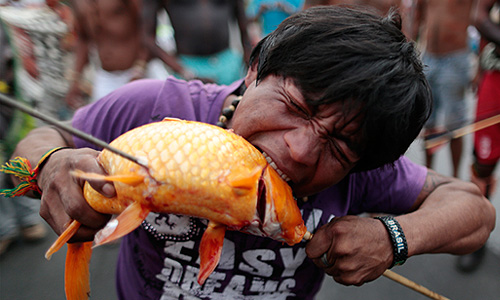 Протестная акция в Бразилии.
