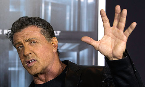 Сильвестр Сталлоне на премьере фильма "План побега" в Нью-Йорке.