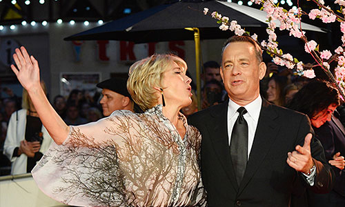 Эмма Томпсон и Том Хэнкс на премьера фильма Джона Ли Хэнкока "Спасти мистера Бэнкса".