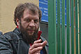 Боец смешанного стиля Александр Емельяненко, подозреваемый в избиении мужчины в кафе, у здания ОВД Даниловского района Москвы.