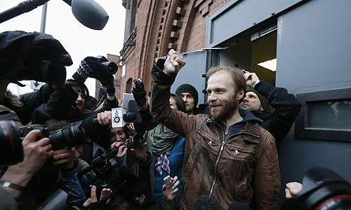 Фотограф Денис Синяков, отпущенный из-под стражи под залог в 2 миллиона рублей.