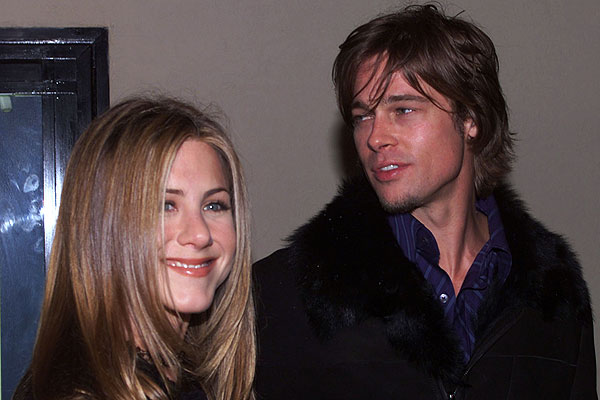 Дженнифер Энистон и Брэд Питт на премьере фильма "Отбой".