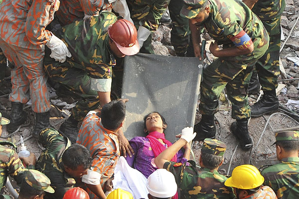 Обрушение торгового комплекса в Бангладеш
