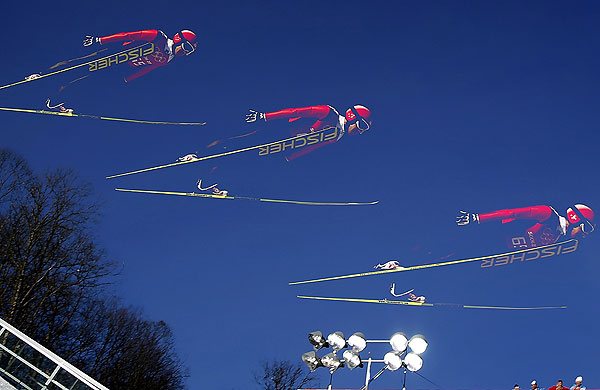 "Роза Хутор". Тренировка швейцарского лыжника Саймона Амманна.