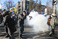 В результате беспорядков в центре Киева есть пострадавшие.