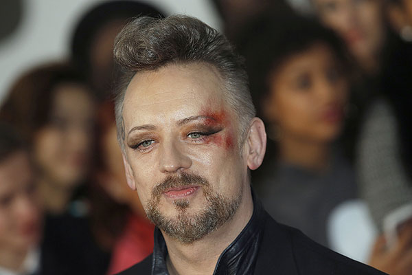 Певец Бой Джордж на церемонии вручения BRIT Awards в Лондоне.