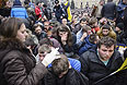 Пострадавшие в результате беспорядков в Харькове.