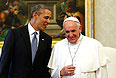 Американский президент поблагодарил понтифика за оказанный прием. Кроме того, в ходе мероприятия понтифик и американский президент обменялись подарками.