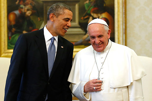 Американский президент поблагодарил понтифика за оказанный прием. Кроме того, в ходе мероприятия понтифик и американский президент обменялись подарками.