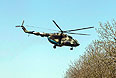 Украинский военный вертолет над Малиновкой.