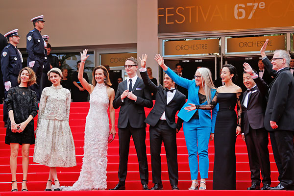 Жюри 67-го Каннского кинофестиваля на красной ковровой дорожке.
