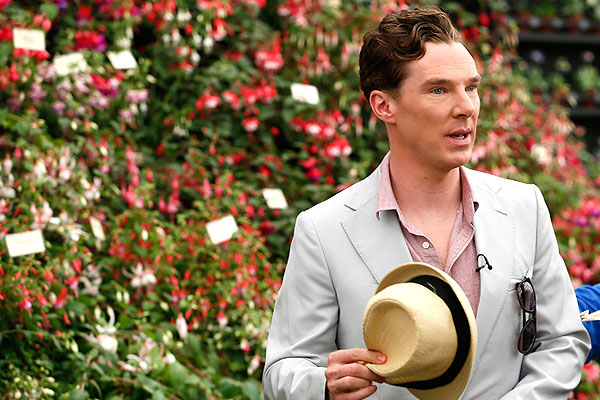 Актер Бенедикт Камбербатч тоже посетил знаменитую цветочную выставку.