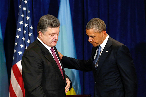 Петр Порошенко и Барак Обама. Глава Белого дома накануне прибыл в Варшаву в рамках своего европейского турне.