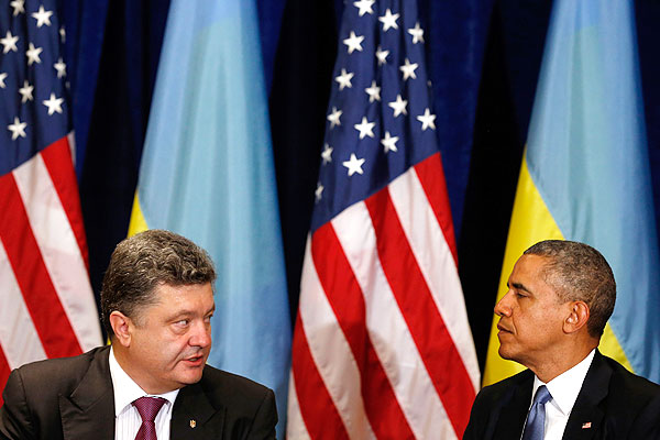Президент США Барак Обама встретился с избранным президентом Украины Петром Порошенко в Польше.