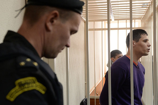 Ильнар Ибатуллин во время оглашения приговора по делу об издевательствах и насилии над задержанным Сергеем Назаровым в отделе полиции "Дальний" в Приволжском суде Казани.