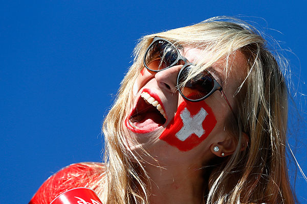 Болельщица из Швейцарии.