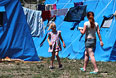 Жители палаточного лагеря для украинских беженцев.