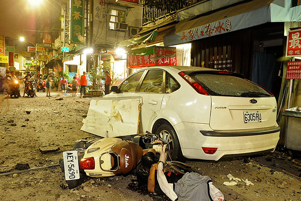 Улица Гаосюна после взрыва.