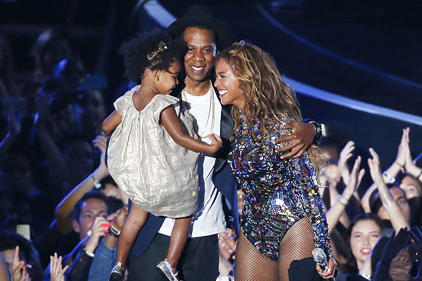 Jay-Z, Бейонсе и их дочь Blue Ivy.