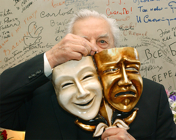 Юрий Любимов на праздновании 40-летия Театра на Таганке, 2004 год.