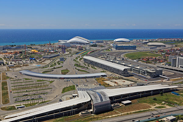 Вид на Олимпийский парк.