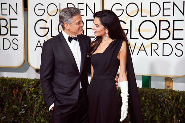 Актер Джордж Клуни с женой Амаль Аламуддин
