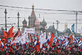 Примерно в 17:15 по Москве головная часть колонны достигла Малого Москворецкого моста, после чего участники шествия начали расходиться в сторону ближайших станций метро. Организаторы мероприятия собирают флаги.