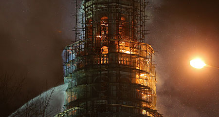 Пожар в Новодевичьем монастыре