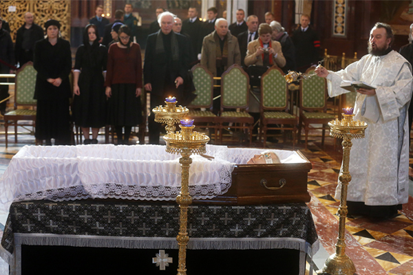 Церемония прощания с писателем Валентином Распутиным