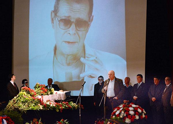 На церемонии прощания с писателем Аркадием Аркановым в Центральном Доме литераторов