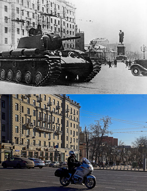 Москва, 1941 год. Танки на Пушкинской площади.

Москва. Вид на магазин "Армения" на Пушкинской площади.