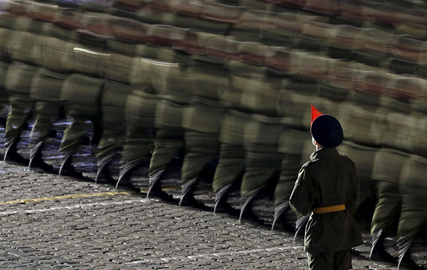 Репетиция парада Победы на Красной площади в Москве