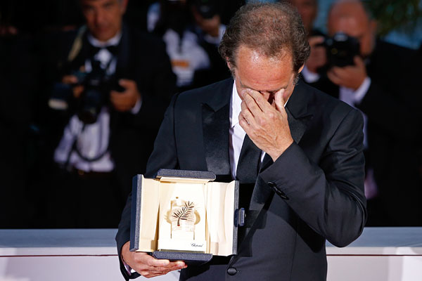 Французский актер Венсан Лендон. Приз за лучшую мужскую роль в фильме "Закон рынка".