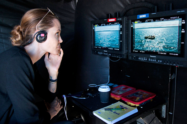 На съемках фильма "Несломленный" в Австралии, 2013 год