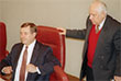 1997 год. Председатель Госдумы РФ Геннадий Селезнев во время заседания. Справа от него - член КПРФ Анатолий Лукьянов.