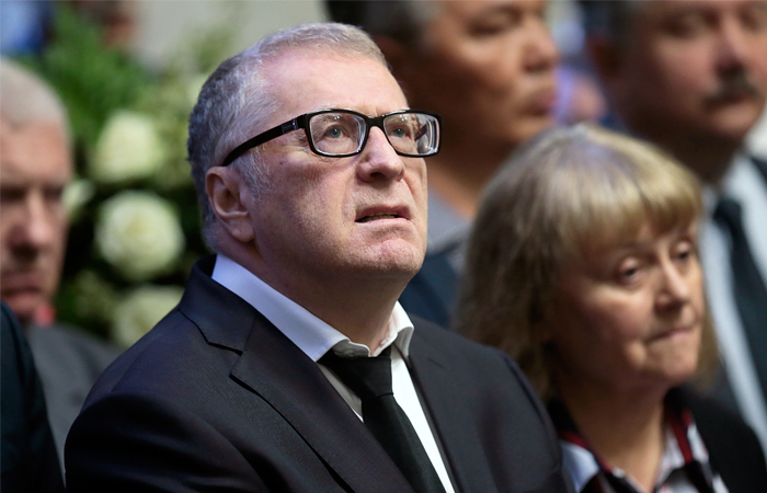 Лидер ЛДПР Владимир Жириновский во время церемонии прощания с Геннадием Селезневым