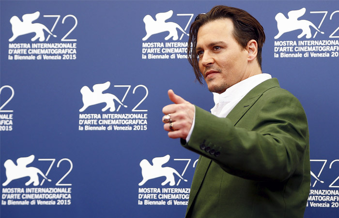 Голливудский актер Джонни Депп на фотоколле фильма "Черная месса"