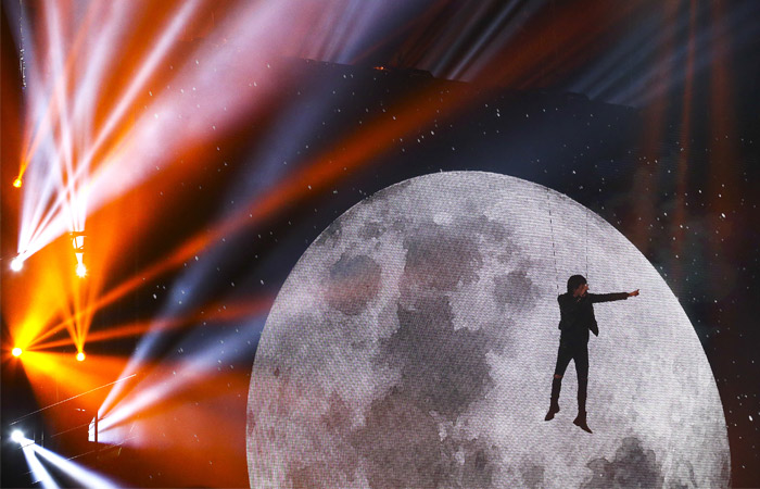 Вокалист Foxy Shazam Эрик Нэлли на церемонии MTV Europe Music Awards