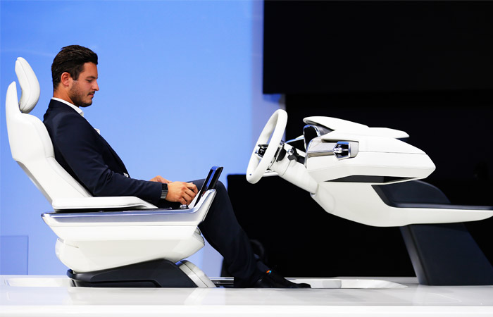 Интерьер автомобиля с автономным вождением от Volvo