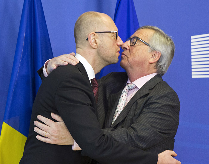 Президент Европейской комиссии Жан-Клод Юнкер встретился с премьер-министром Украины Арсением Яценюком в Брюсселе