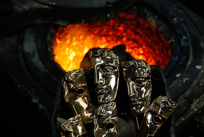 Изготовление масок для премии Британской академии кино и телевизионных искусств (BAFTA). Лондон, Великобритания.