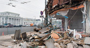 Снос торговых павильонов в Москве