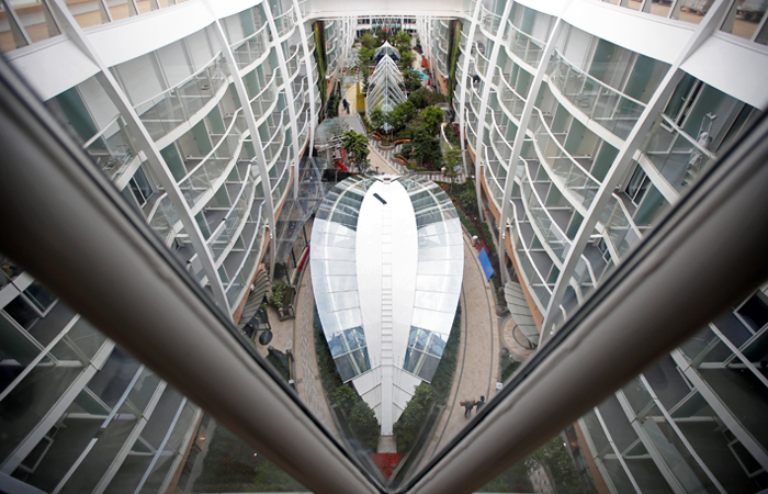 Лайнер имеет семь тематических зон: центральный парк, пешеходная зона, спортивная зона с бассейном, спа-зона, фитнес-центр, парк развлечений и детская игровая зона