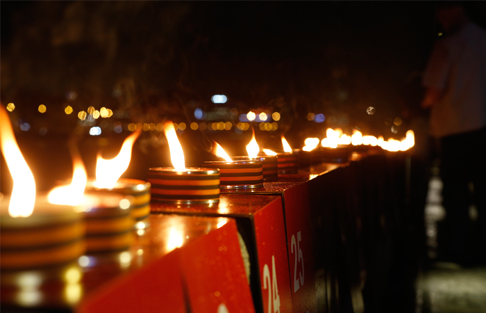 Мероприятия, посвященные Дню памяти и скорби на Крымском мосту в Москве