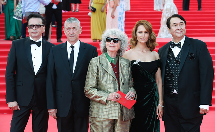 Члены жюри основного конкурса Рашид Нугманов, Ивайло Христов, Ульрике Оттингер, Виктория Исакова и Рандхир Капур (слева направо)