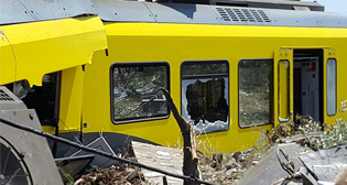 Столкновение поездов в Италии