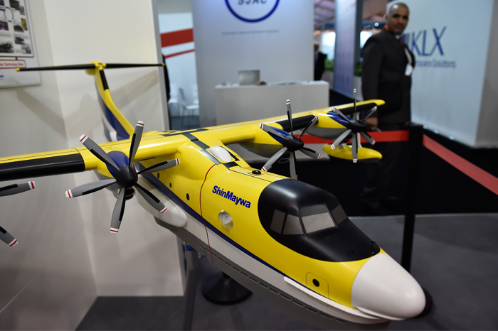 Стенд японского авиапроизводителя ShinMaywa