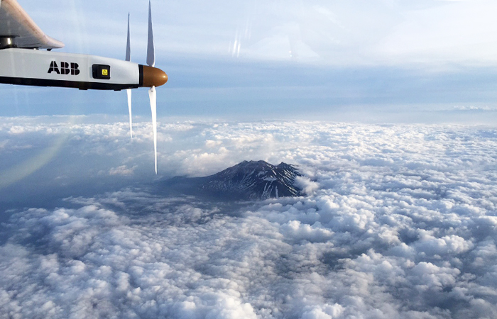 Над горным районом Нагано, Япония